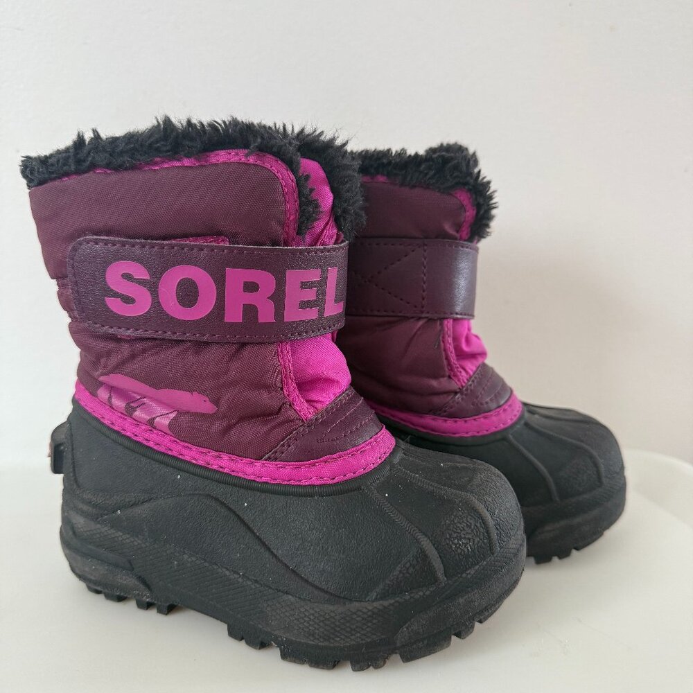 Sorel Kids Pink Purple Winter Boots